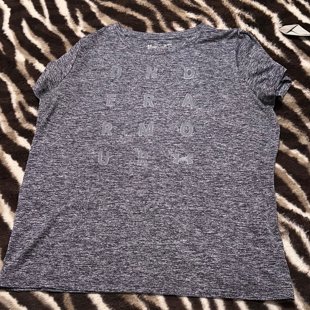 Under Armour Black and White HeatGear Top